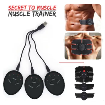 

3Pcs Controllers Rechargeable Simulator Training Smart Body Fitness Abdominal Muscle Exerciser Equipment Home Gym Belt Machine