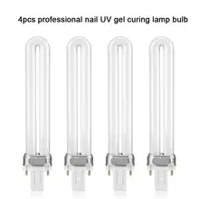 4 шт./компл. 9 W УФ-гель для ногтей свет лампы трубки замена лампы для Сушилка для ногтей лак для ногтей гель аппарат для маникюра Инструменты
