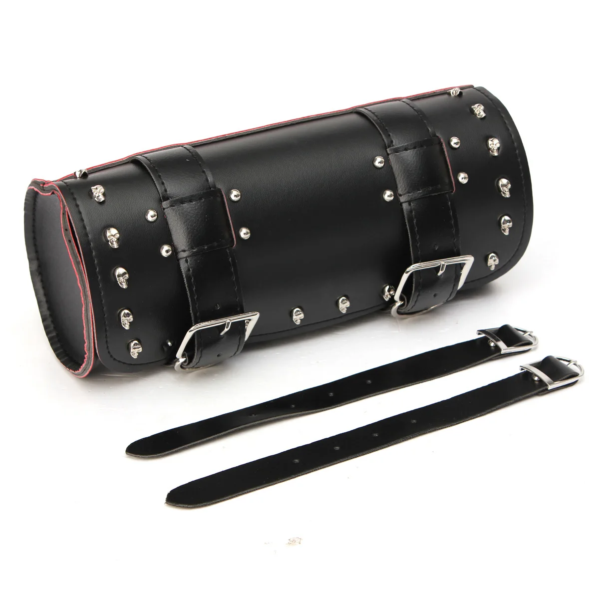 Universal Leather Motorcycle Saddlebag Storage Tool Pouch Side Luggage