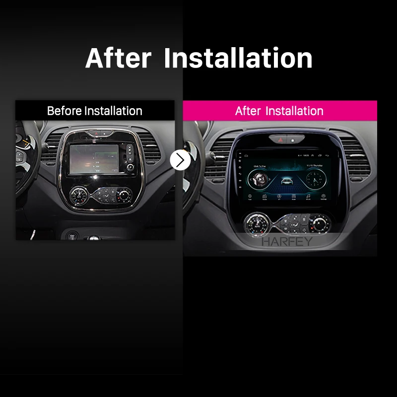 Harsey 9 pulgadas Car Audio Android 8,1 para Renault CLIO capture 2011-2016 Samsung QM3 Manual A/C GPS navegación pantalla táctil Unidad Principal - 6