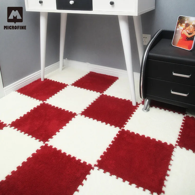 

Colorful Carpet Magic Patchwork Faux Fur Mat In Living Room Creative Jigsaw Splice Home Baby Bedroom Room Rug 2019