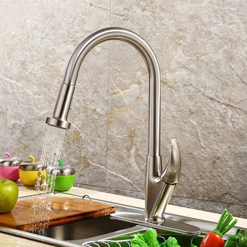 

Durable Practical Anti-rust Household Pull Out Sprayer 0-90C Silver Faucet Home 90