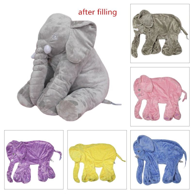 

Dropshipping 1pc Giant Elephant Skin Plush Toy No PP Cotton Plush Animal Soft Elephant Baby Sleeping Pillow Kids Toys 30-80cm