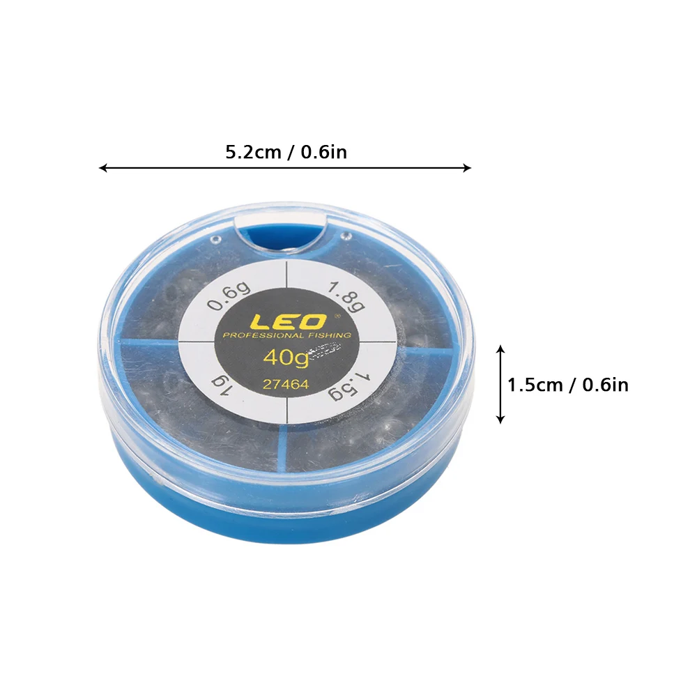 0,6/1/1,5/1,8g съемный круглый привести Разделение выстрел комплект грузил открытым свинцовая весов рыболовные снасти бобы грузило с коробкой