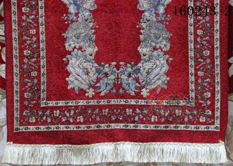 Цветочный мусульманский коврик для молитв 70x110 см синель церемония одеяло Прямая поставка ковер народный-изготовленный на заказ хлопок коврики для исламского поклонения коврик