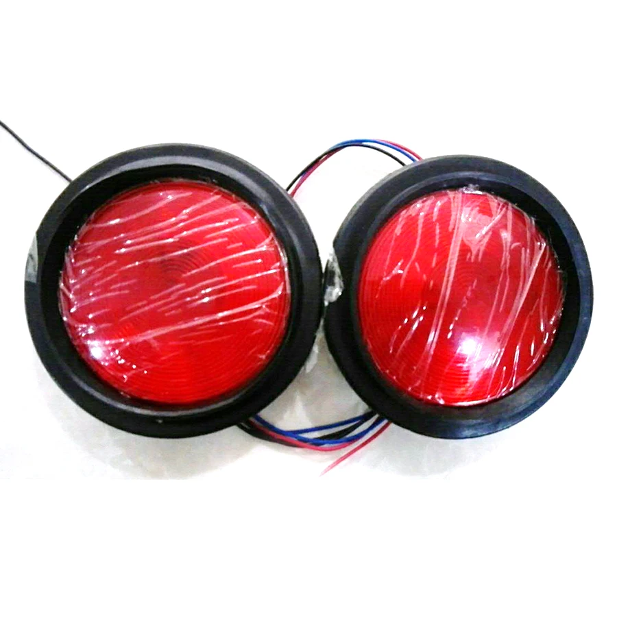 

4" Circular LED Car Truck Round Reflector Rear Tail Signal Light Warning Lights Ear Brake Stop Light Waterproof 12V