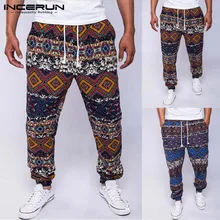 INCERUN мужские повседневные штаны с этническим принтом, хлопковые мешковатые джоггеры, мужские свободные штаны в африканском стиле, мужские брюки, S-5XL