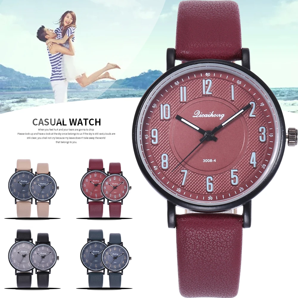 

2Pc/Sets Top Brand Luxury Ladies Relogio Student Couple Watches For Lovers Stylish Women Quartz Watch Men WristWatch Reloj Mujer