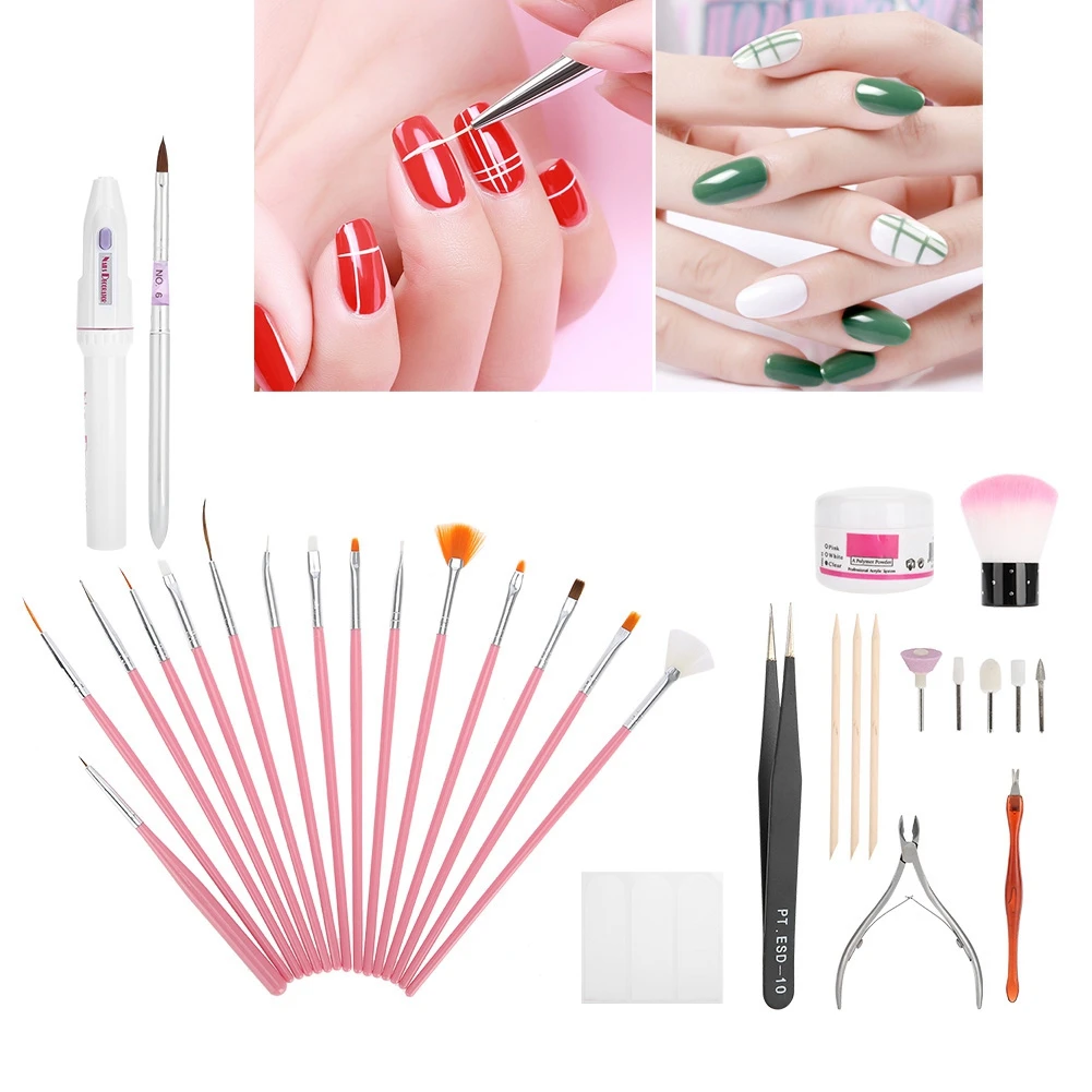 Профессиональный инструмент для маникюра, инструмент для обрезки кутикулы, шлифовальный станок, набор гелевых кистей из нержавеющей стали, инструменты для маникюра и маникюра