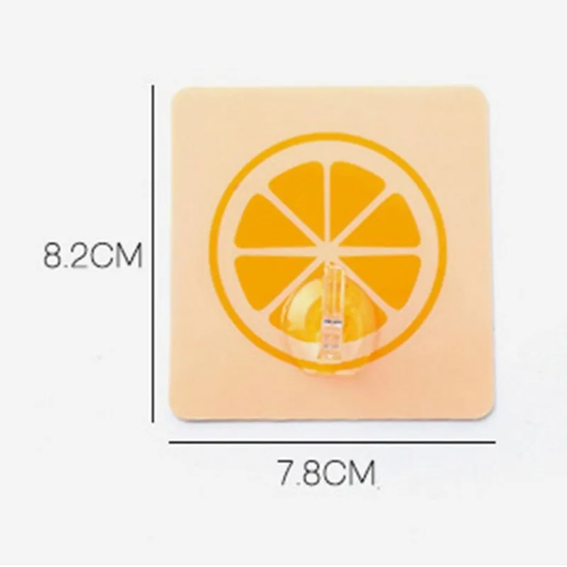 

1 PC Random Friut Color 8.2*7.8 Creative All-purpose Bedroom Seamless Wall Stick High Quality Bathroom Wall Multi-purpose Hook