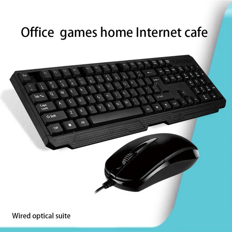 Universal Portable Lightweight Ergonomic Computer Mouse and Keyboard Wire Set Suite USB Computer Interface for Home Office 11.11 Universal Portable Lightweight Ergonomic Computer Mouse and Keyboard Wire Set Suite USB Computer Interface for Home Office 11.11