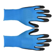 Выносливость резиновый механик нитриловые перчатки ручной защитный перчатки для безопасности работы синий Высокое качество