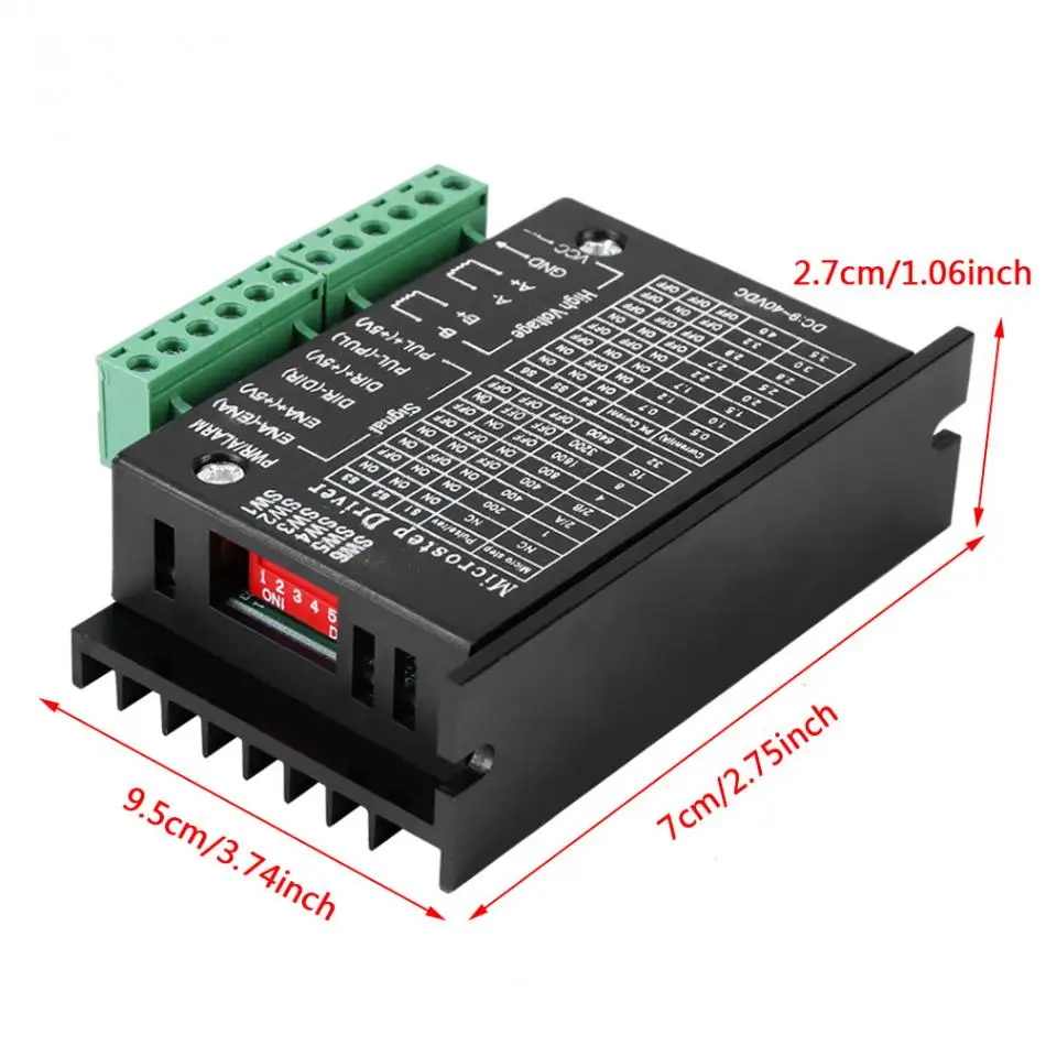 Плата модуля контроллера шагового двигателя 32 Microstep DC 9 40 в 160 4A TB6600 0 5 Вт|Драйвер