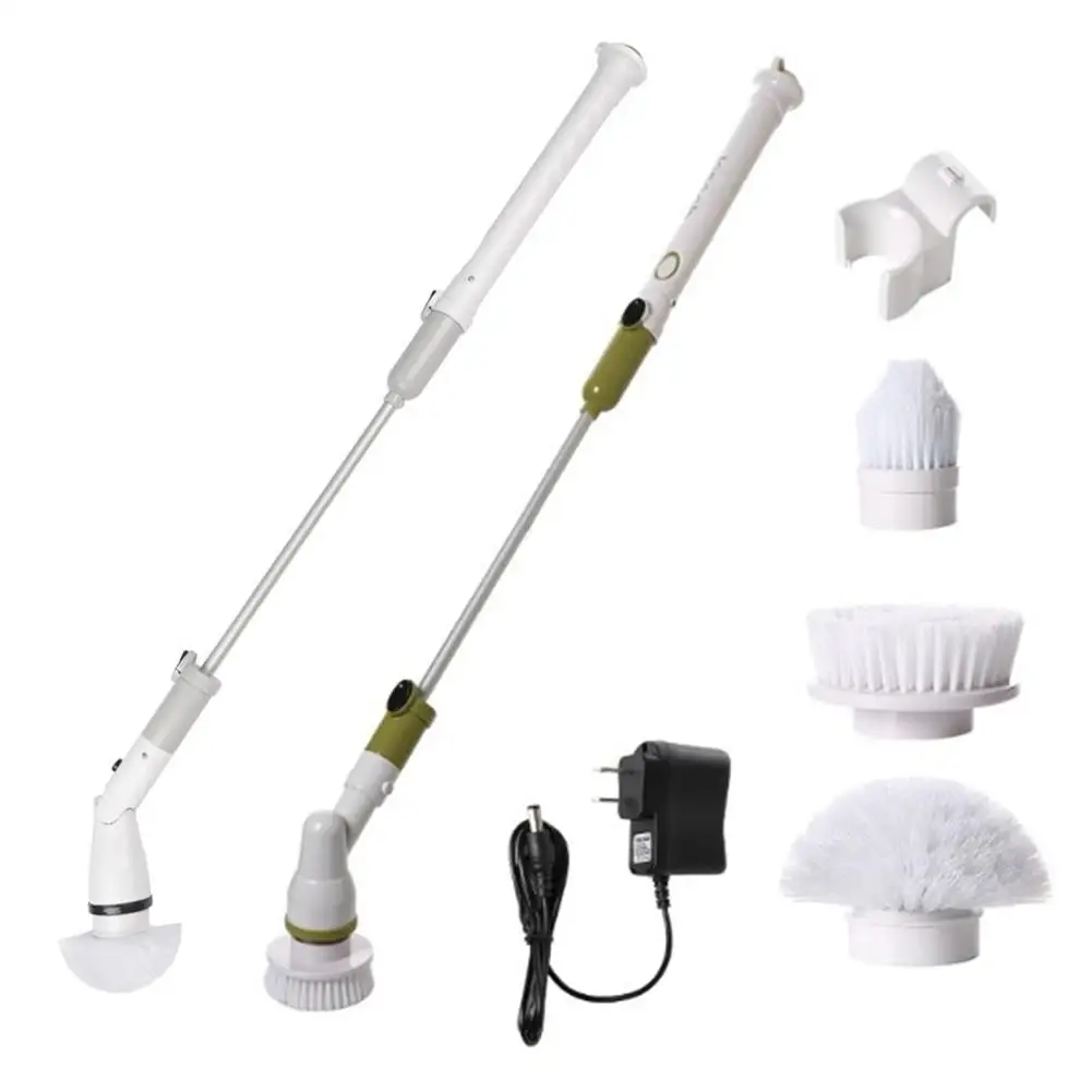 

Portable Bathtub Cleaning Brush Bathroom Brush Cleaner Holder Charging Rotating Mop With Long Handle Household Floor Accessories