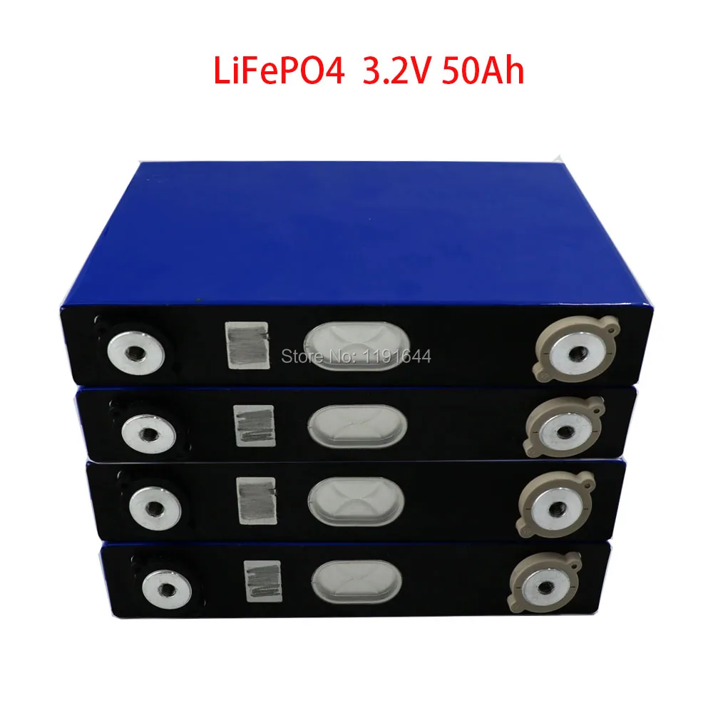 

4PCS/Lot 3.2V 50Ah LiFePO4 Max Continuous 150A Discharge For E-Scooter Golf Cart Electric Wheelchair