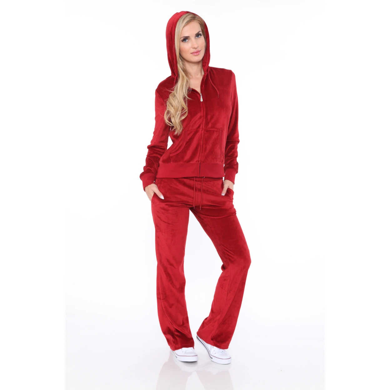 Velour Two Piece Set Brick Red-in Trainning & Exercise