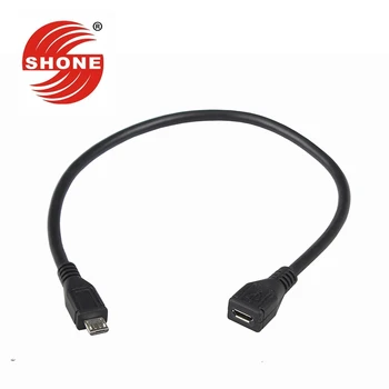 

MIRCO 5P male to female data cable mobile phone charging cable connector MICRO M/F extension cable 0.3 m