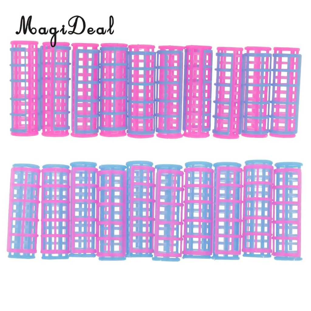

MagiDeal 10Pcs/Pack Plastic Hair Roller Curler for Dolls Make Up Accessories Dollhouse Decoration Girl Gift 2Colors
