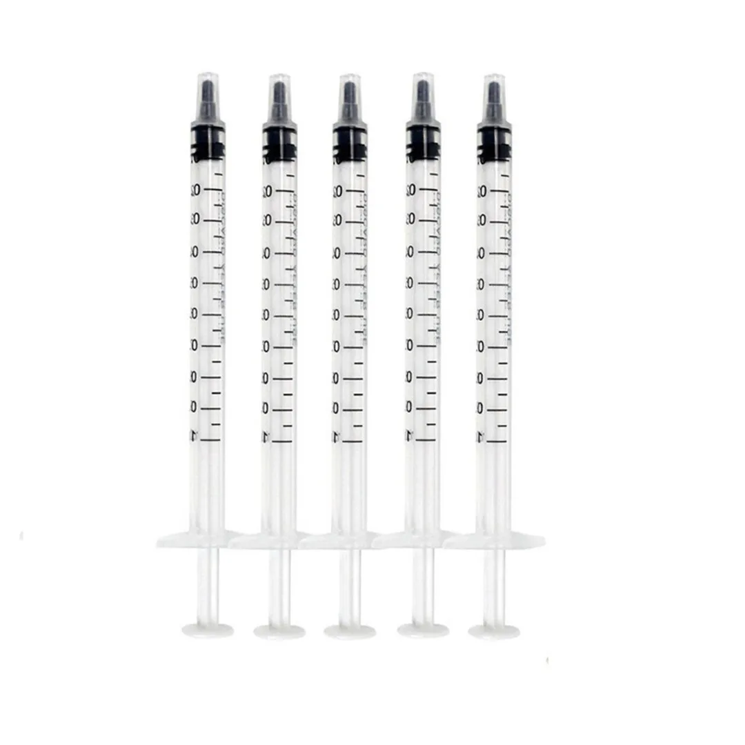 

Hot Sale 70PCS Not Include Needles 1ml Plastic Disposable Syringes with Luer Slip Tip Refilling Measuring For Mixing Liquids