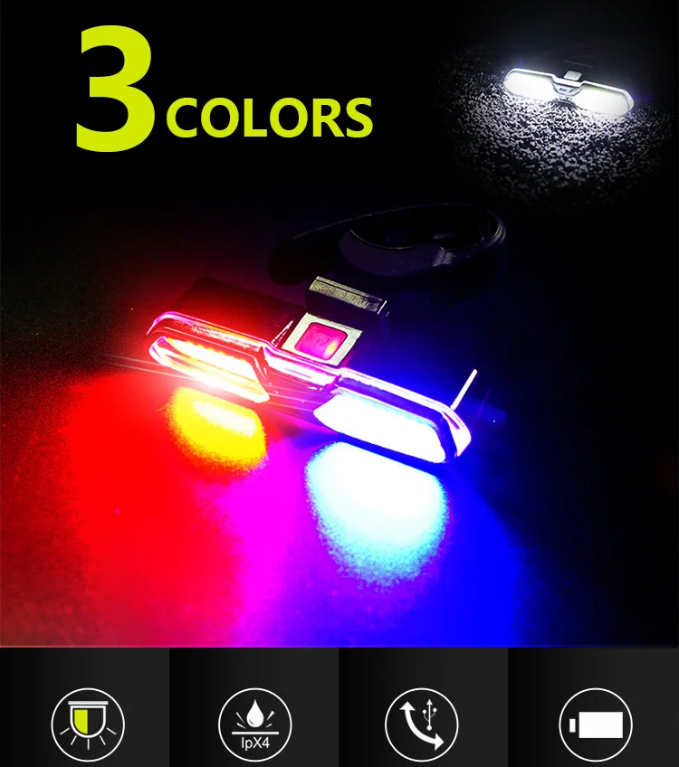 

Bike Tail Light USB Rechargeable Warning Safety Rear Light Cycling Sports LED Explosive Flash Light High Quality