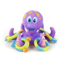 Осьминог метательный круг маленький осьминог Дети Купание игрушка головоломка Детская ванна вода игрушка осьминог