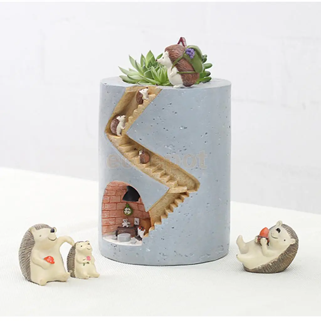 

Creative Rural Garden resin flower pots plant Hedgehog Design Figure Decor