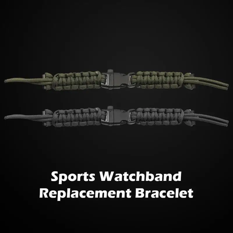 قابل للتعديل المنسوجة حبل Paracord مربط الساعة حزام في الهواء الطلق بقاء حزام (استيك) ساعة قابل للتعديل المنسوجة حبل Paracord مربط الساعة حزام في الهواء الطلق بقاء حزام (استيك) ساعة