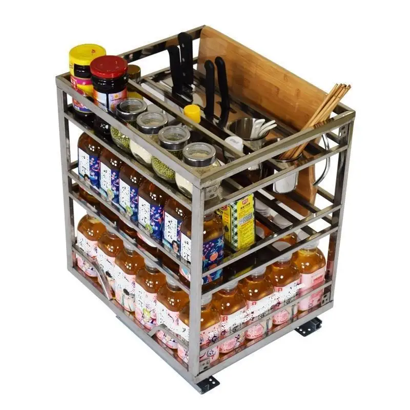 دي Cosina Rangement المطبخ مخزن Organizador الاكسسوارات الفولاذ المقاوم للصدأ Cozinha المنظم Cocina المطبخ مجلس الوزراء سلة