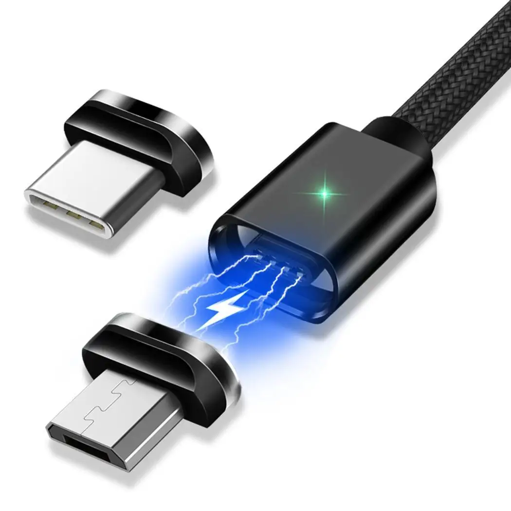 

2 in 1 Magnetic Micro USB Cable Type-c Charging Charge Magnet Fast Charger 5V/3A Adapter USB Type C Mobile Phone Cables