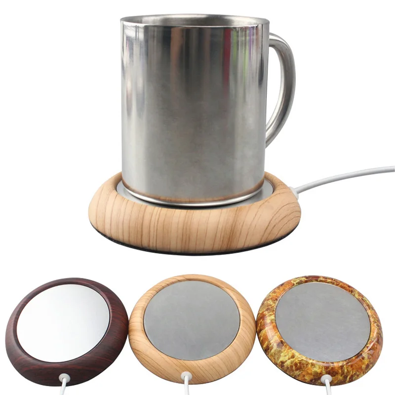 

Portable USB Electric Keep Drink Warm Heater Cup Warmer Wood/Marbled Color Tea Coffee Beverage Heating Pad Mat Mugs