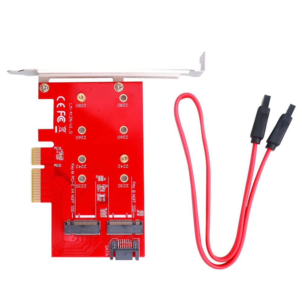 Сверхлегкий адаптер NGFF на PCIE X4 M ключ и B Ключ SATA порт плата расширения поддержка