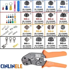 Обжимной инструмент, инструмент для обжима проволоки и сменные штампы для термоусадочных разъемов, неизолированные наконечники