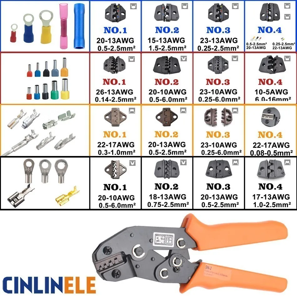 Обжимной инструмент проводка обжимные плоскогубцы голая изоляция ...