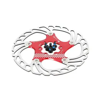 

Bicycle Disc Brake Colorful Aluminium Bracket Stainless Steel Six-nail Floating Disc With Better Heat Dissipation