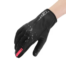 Зимние велосипедные перчатки тепловой теплый велосипед с сенсорным экраном перчатки спортивные водонепроницаемые MTB Дорожный полный палец велосипедные перчатки для мужчин и женщин