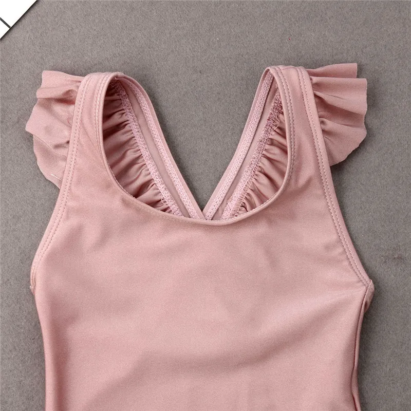 Family Matching Swimsuit Mother Daughter Bikini Women Kids Girl Bathing Suit Parent-child Ruffles Swimsuit One-piece Swimwear