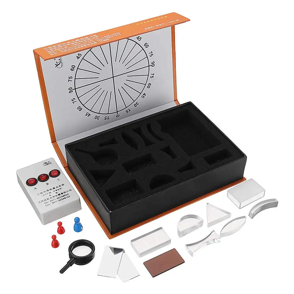 

Optical Equipments Experiments Concave Convex Lens Prism Set Physical Optical Kit Laboratory Equipmen for Junior high school