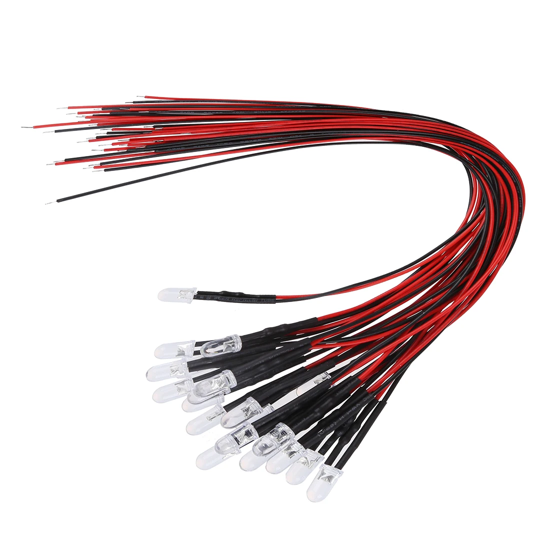 Best price 20pcs 5mm White LED Lamp Light Set Pre Wired 12V DC 25cm Decoration Emitting Diodes Pre-soldered | Лампы и освещение