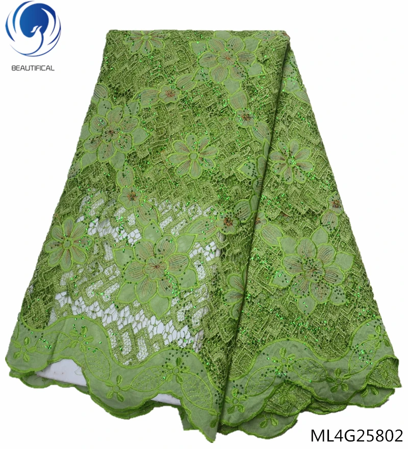 

BEAUTIFICAL guipure lace wedding dress african guipure lace fabric 2019 high quality lace with glitter sequins for sale ML4G258