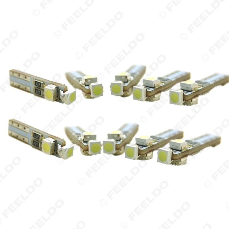FEELDO 4 шт. DC12V автомобильный T5 74 17 0 5 Вт 3SMD 1210/3528 Canbus безошибочный светодиодный