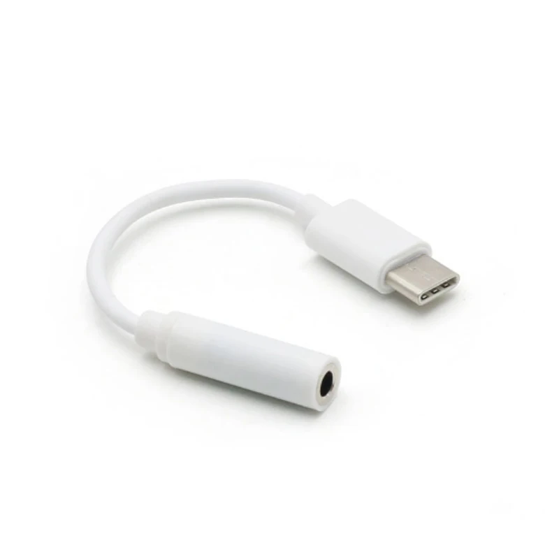 100 шт./лот кабель с разъемами типа C и 3 5 ММ Наушники Кабель-адаптер usb 1 USB-C Мужской