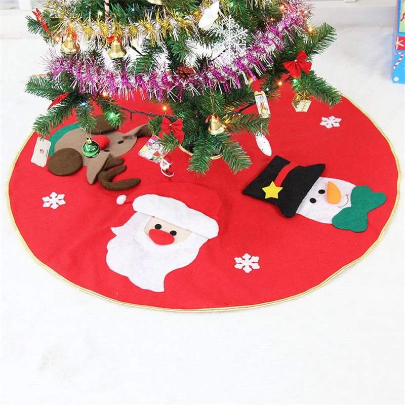 

Fashion 3D Santa Claus Elk Embroidery Tree Dress Christmas Decoration