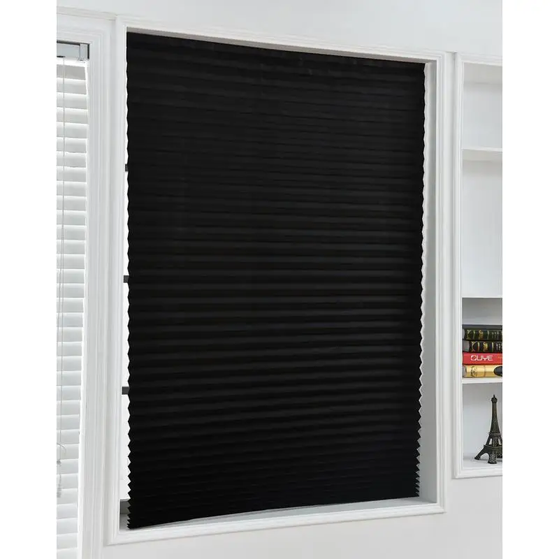 

High Quality Balcony Non-woven Shade Pleated Blinds Home Kitchen Bathroom Pleated Curtains With Two Clips