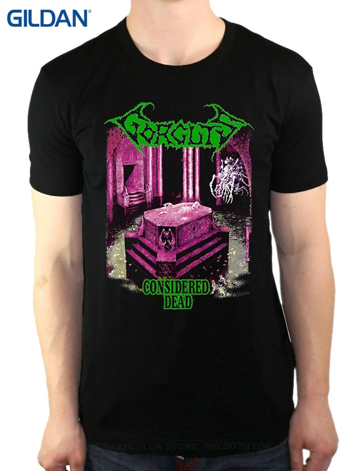 Summer Short Sleeve Cotton Gorguts Considered Dead Metal Band Logo Men