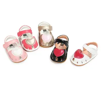 

Infant Baby Girls PU Leather Sandals Newborn Shoes Soft-soled Bottom Crib Anti-slip Summer Sandles