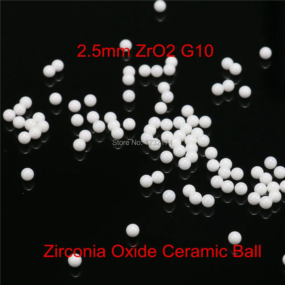 

2.5mm ZrO2 Zirconia Oxide Ceramic Ball G10 100pcs for valve ball,bearing, homogenizer,sprayer,pump 2.5mm ceramic ball ZrO2