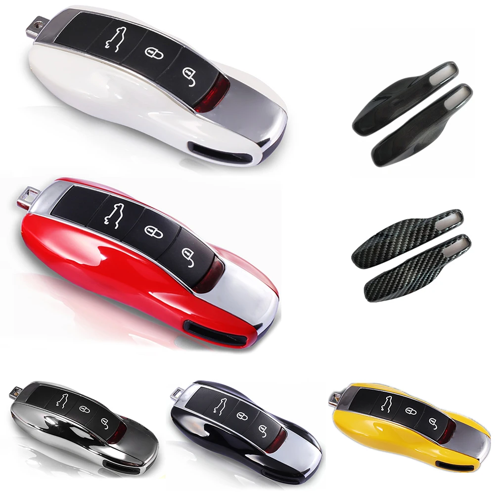 

Remote Smart Key Shell Holder Cover For Porsche Cayenne Cayman Macan Boxster Car Key Case Casing Side Shell Cap Fob Protection