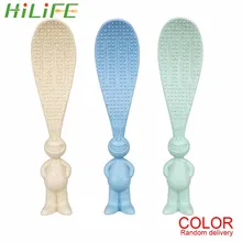 HILIFE 1 шт. рисовая ложка антипригарная ложка для риса вырезанная форма мультяшного кролика Пшеничная солома пластиковая вертикальная подставка случайный цвет