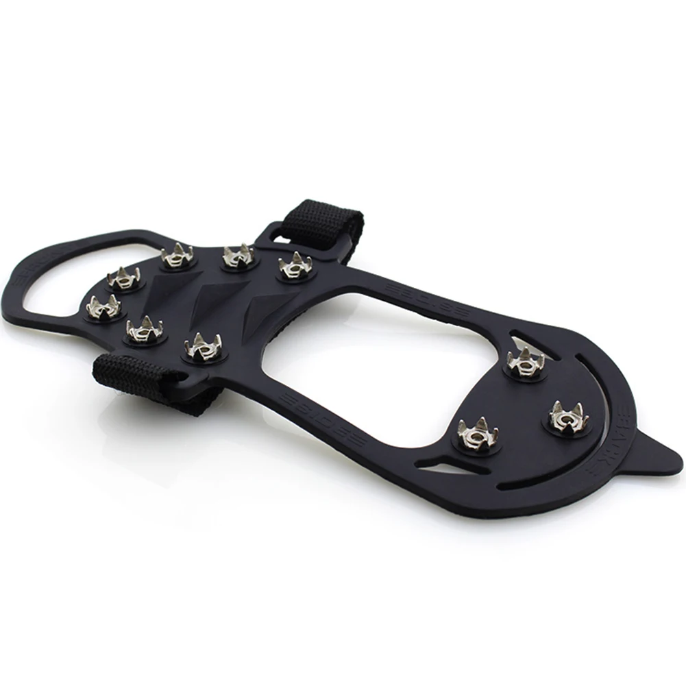 

1 Pair Outdoor Climbing Snow Spikes Shoe Cover Cleats 10 Nails Ice Gripper Crampons Silicone Non Slip
