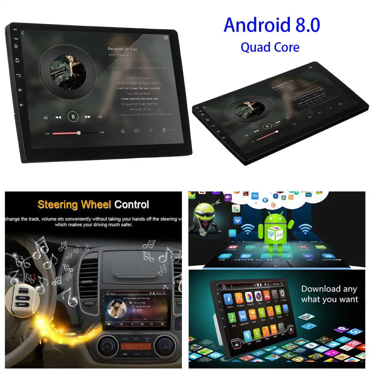  Auto Stereo 2DIN 101 ''1G + 16G für Android 8 bluetooth WIFI GPS Nav Quad Core Radio Video MP5 Play